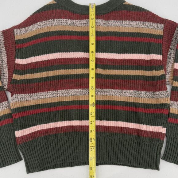 NWT Marine Layer Robin Merino Wool Blend Multi Stripe Crop Cardigan Size XS - Picture 7 of 10
